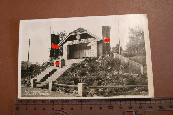 Ansichtskarte - Abstimmungs-Ehrenmal St. Jakob im Rosenthal - selten